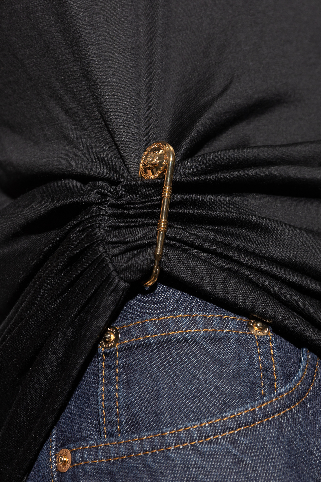 Versace T-shirt with decorative safety pin | Women's